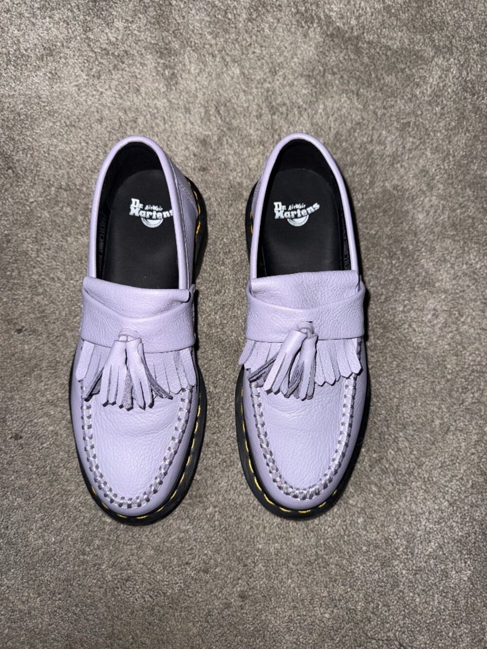 DR. MARTENS ADRIAN PURPLE LEATHER TASSLE WOMENS LOAFERS- SIZE 7/ NEW